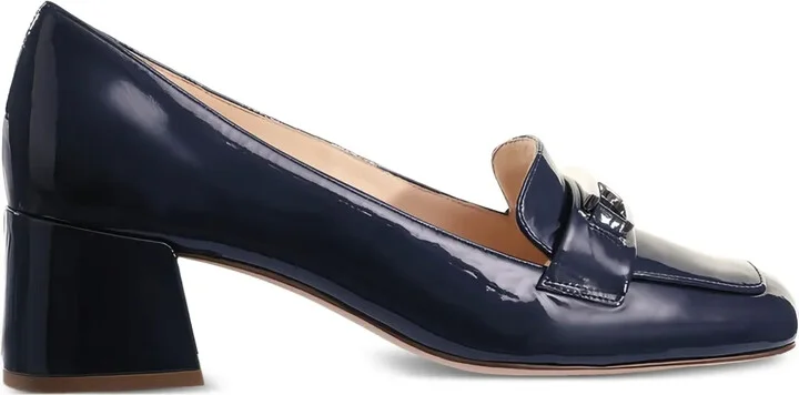 Helen patent-leather block-heel loafers
