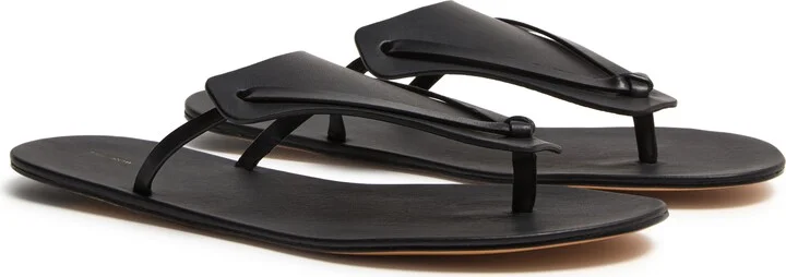 Helena flip flop sandals in leather - Image 3