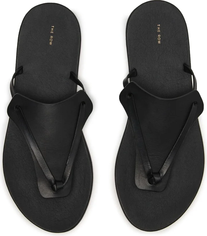 Helena flip flop sandals in leather - Image 5
