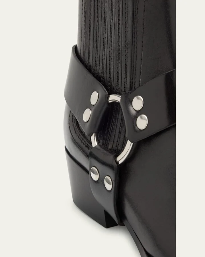 Helena Leather Moto Ankle Boots - Image 3