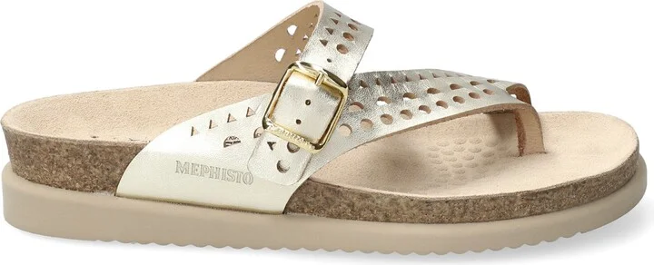 Helena Perforated Toe Loop Sandal - Image 3