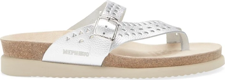 Helena Perforated Toe Loop Sandal - Image 9