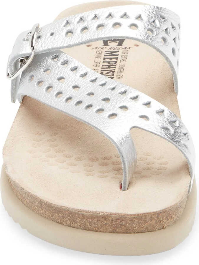 Helena Perforated Toe Loop Sandal - Image 10