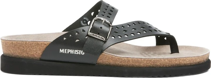 Helena Perforated Toe Loop Sandal - Image 3