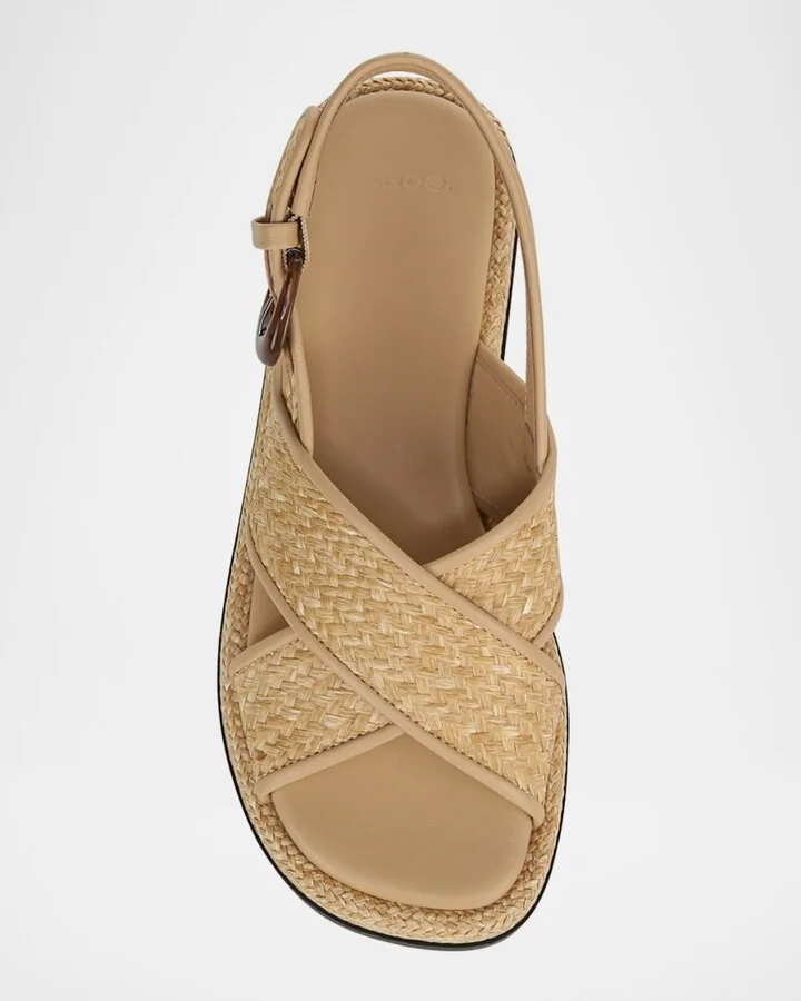 Helena Raffia Lug-Sole Sandals - Image 3