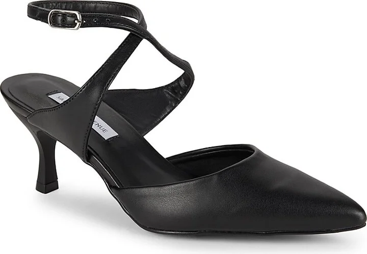 Helene Pewter Crisscross Pumps - Image 2
