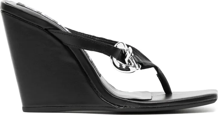 Helga I leather wedge sandals