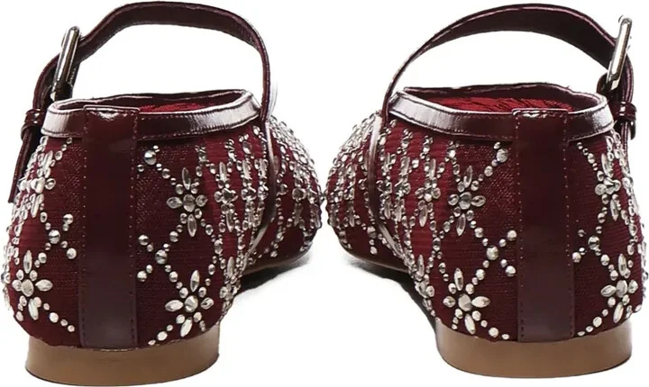 Helia buckle-strap rhinestone flats - Image 3
