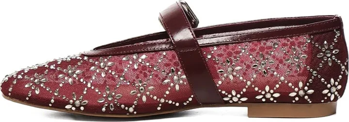 Helia buckle-strap rhinestone flats - Image 4