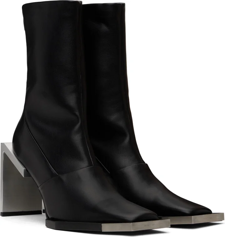 HELIOT EMIL Black Ankle-High Boots - Image 4