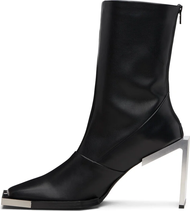 HELIOT EMIL Black Ankle-High Boots - Image 3
