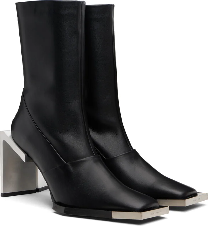 HELIOT EMIL Black Ankle-High Boots - Image 4