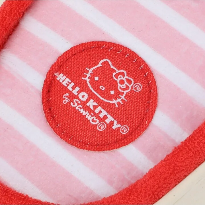 Hello Kitty 3D Character Face Art Women's Pink & White Striped Open-Toed Slide - Image 6