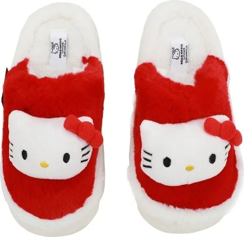 Hello Kitty Plush Character Heads Women's Brown Mules-Large - Image 2