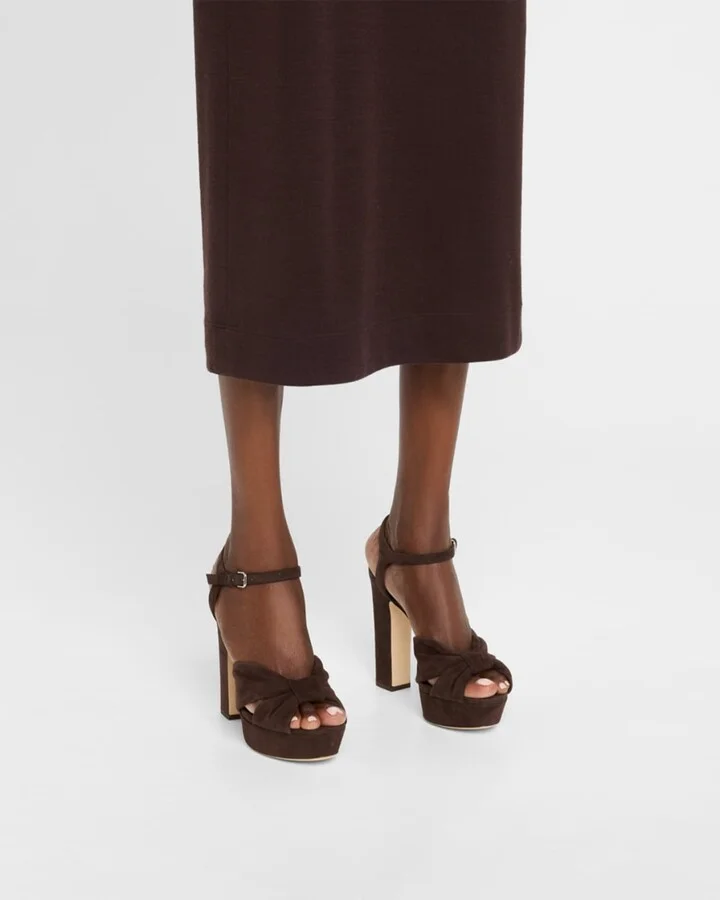 Heloise 120 Suede Ankle-Strap Platform Sandals - Image 5
