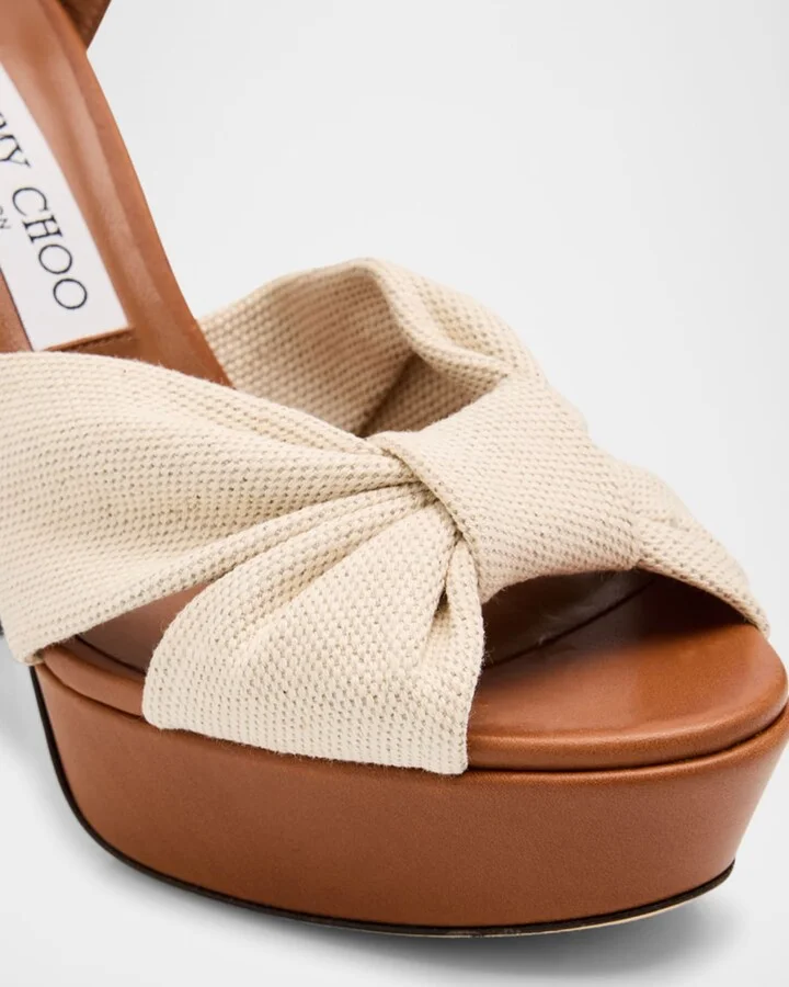 Heloise 120 Vacchetta Ankle-Strap Platform Sandals - Image 7