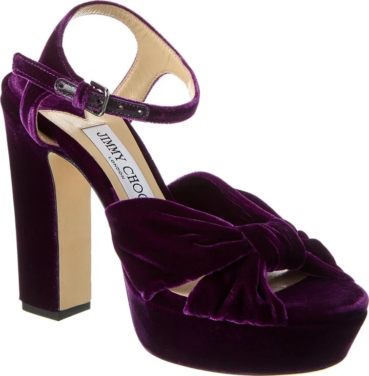 Heloise 120 Velvet Platform Sandal