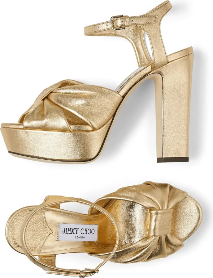 Heloise 120mm metallic-finish sandals - Image 4