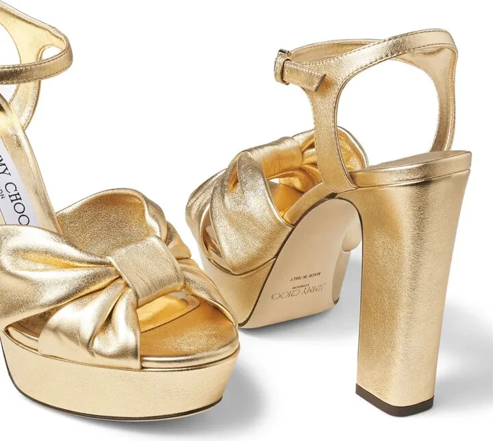 Heloise 120mm metallic-finish sandals - Image 5