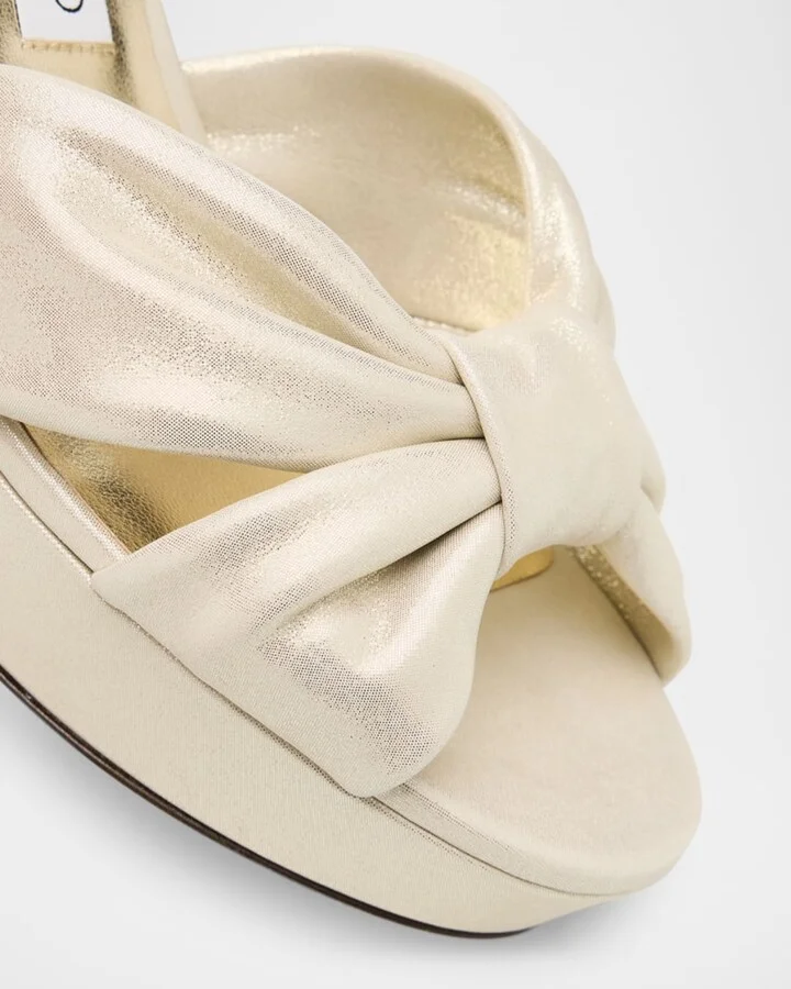 Heloise 80 Shimmer Suede Platform Sandals - Image 5