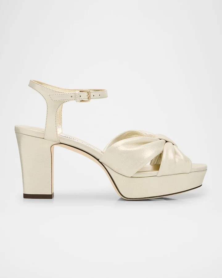Heloise 80 Shimmer Suede Platform Sandals