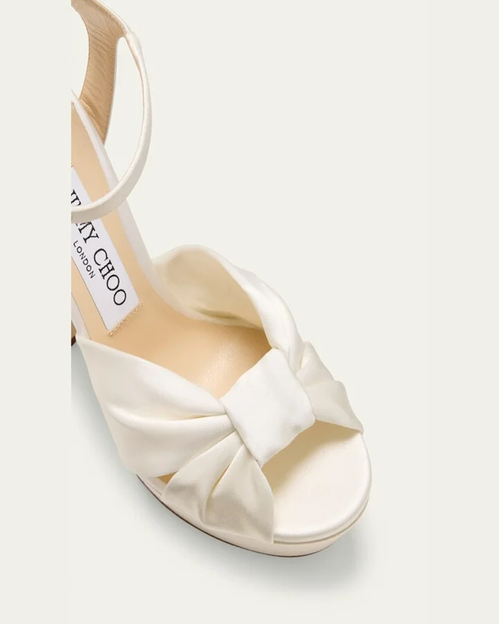Heloise Cotton Ankle-Strap Platform Sandals - Image 2