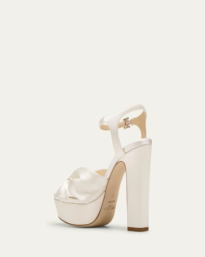 Heloise Cotton Ankle-Strap Platform Sandals - Image 3