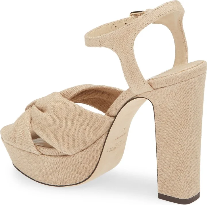 Heloise Linen Canvas Platform Sandal - Image 2
