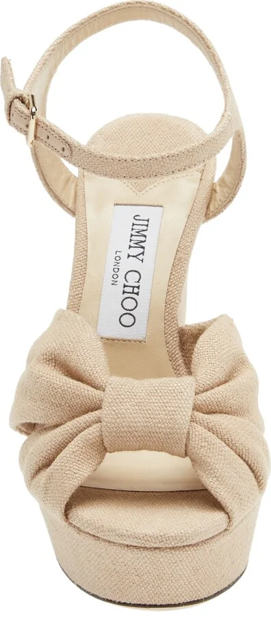 Heloise Linen Canvas Platform Sandal - Image 4