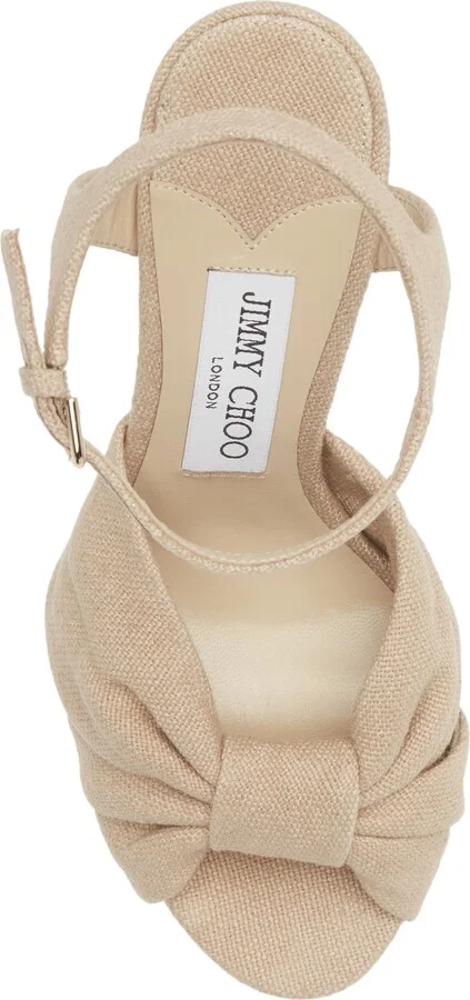 Heloise Linen Canvas Platform Sandal - Image 5