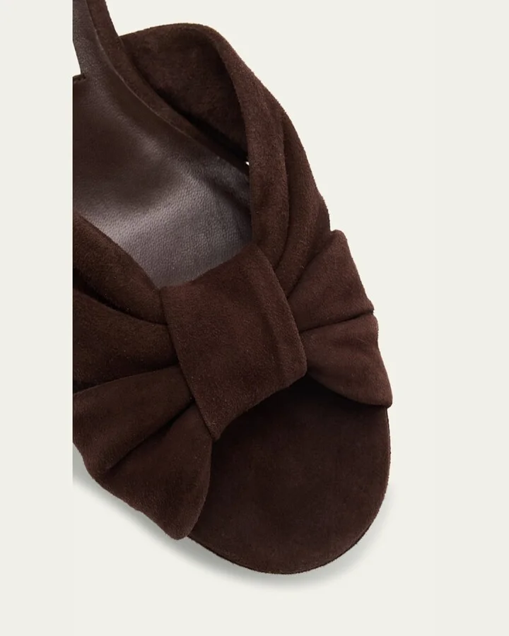 Heloise Suede Knot Platform Sandals - Image 3
