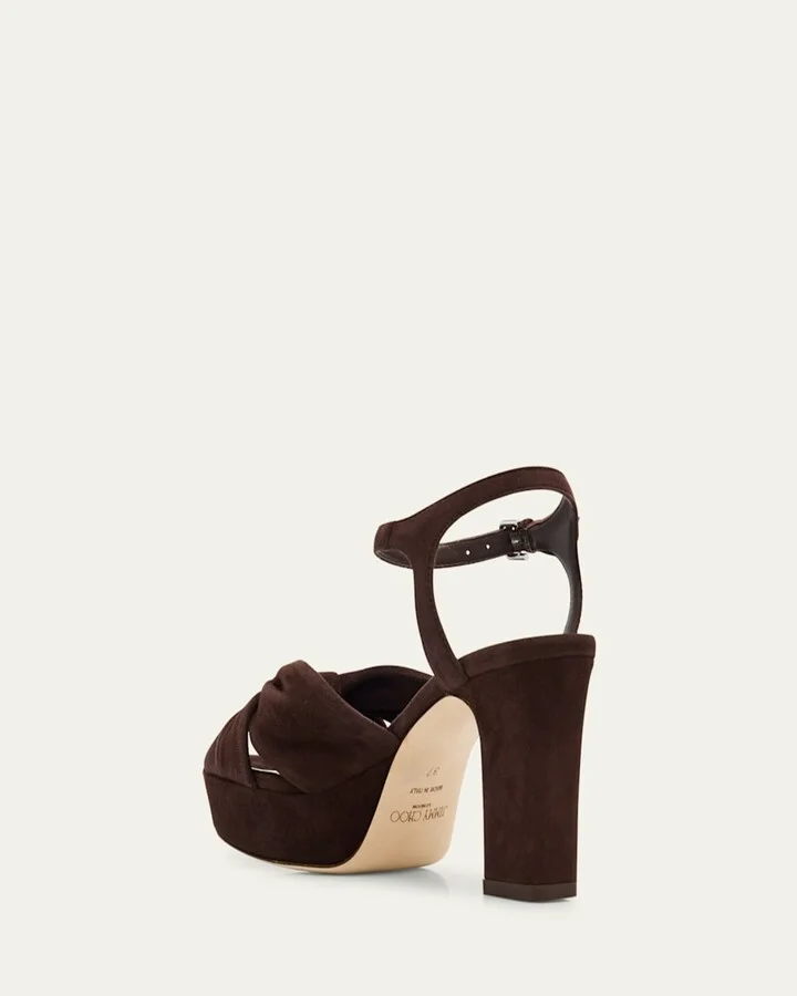 Heloise Suede Knot Platform Sandals - Image 5