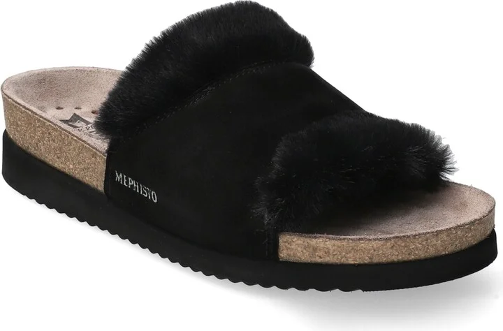 Hemeline Faux Fur Slide Sandal