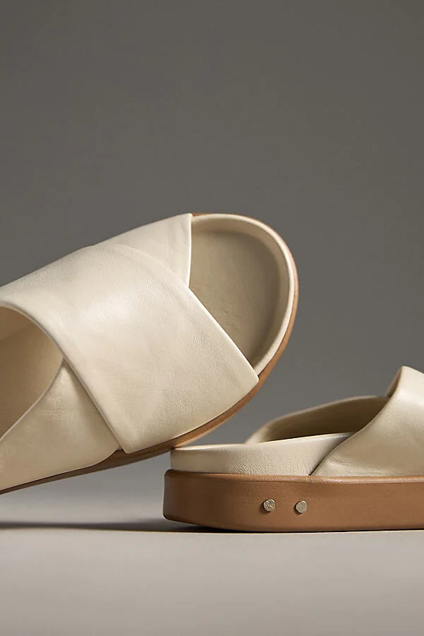 Hen Leather Platform Slide Sandals - Image 3