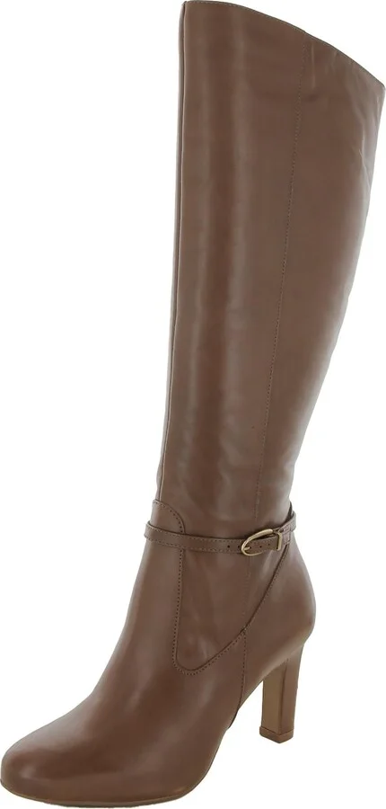 Henny Womens Leather Tall Knee-High Boots