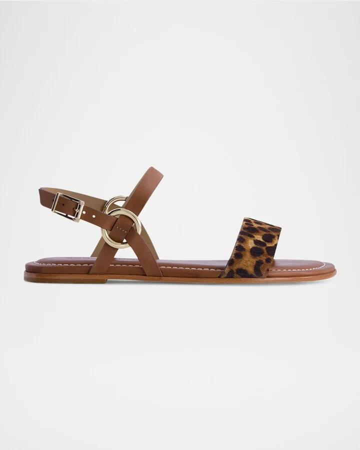 Natural Leopard/luggage Haircalf/antiqu