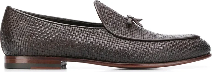 Henri Brown woven loafers