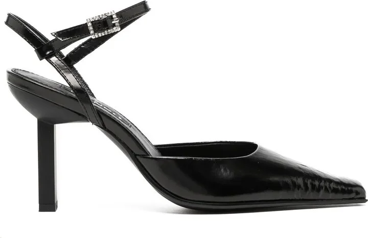 Henrietta square-tie pumps