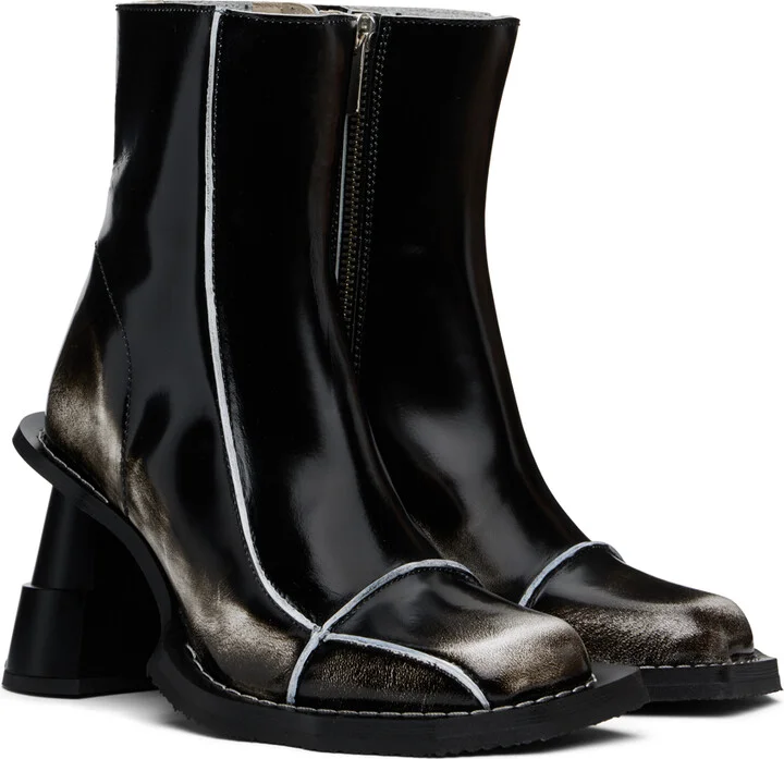 Henrik Vibskov Black & White Elle Driver Boots - Image 4
