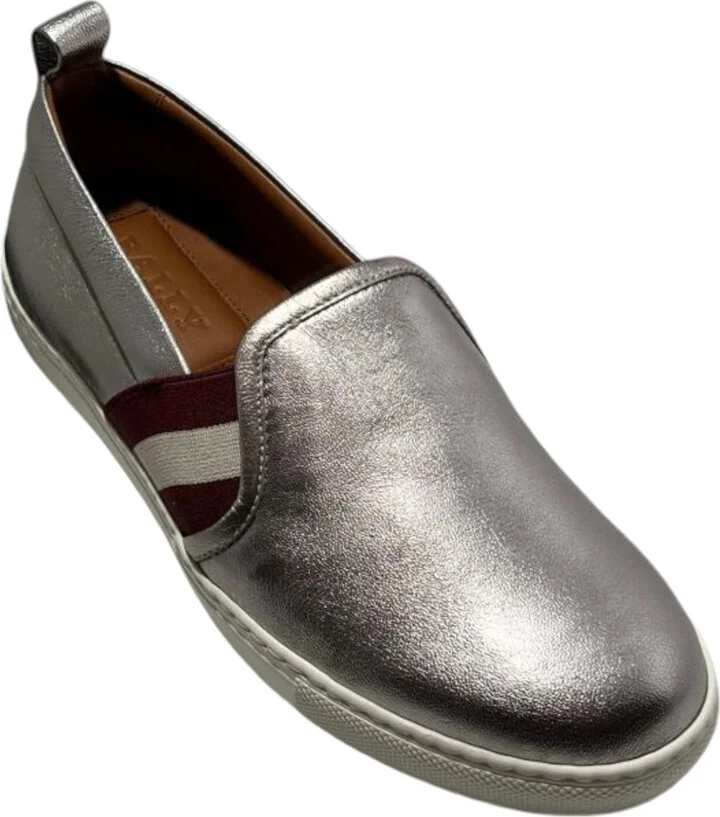 Henrika 6212747 Silver Lamb Leather Slip-on Low-top Sneakers