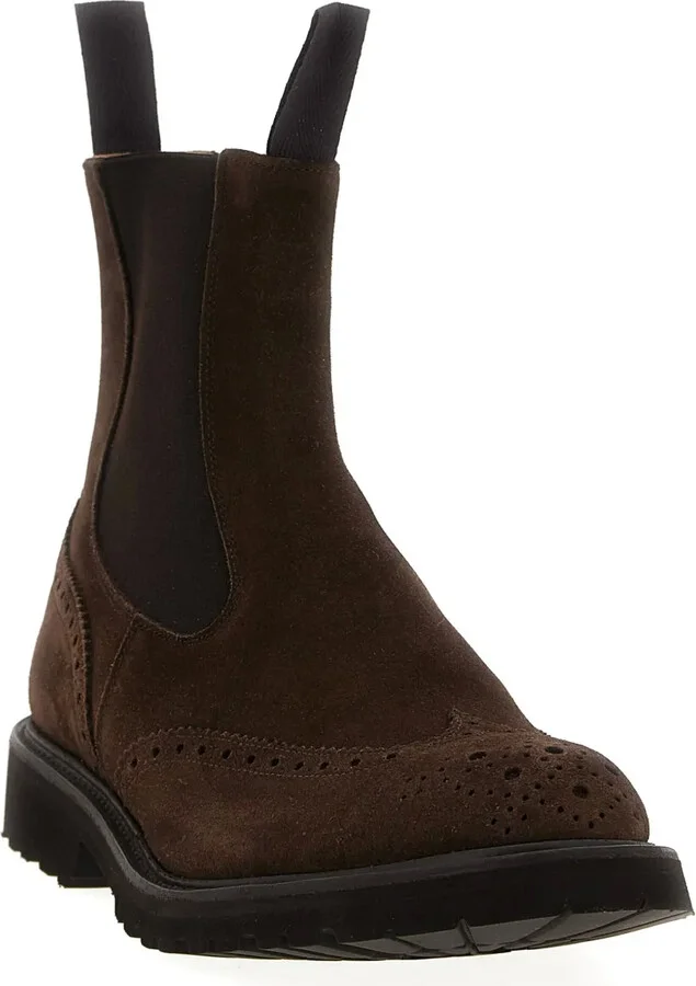 Henry elastic-strap brogue boots - Image 2