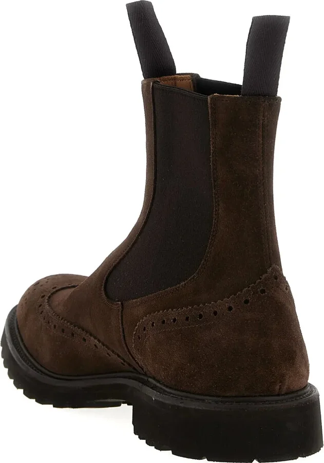 Henry elastic-strap brogue boots - Image 4