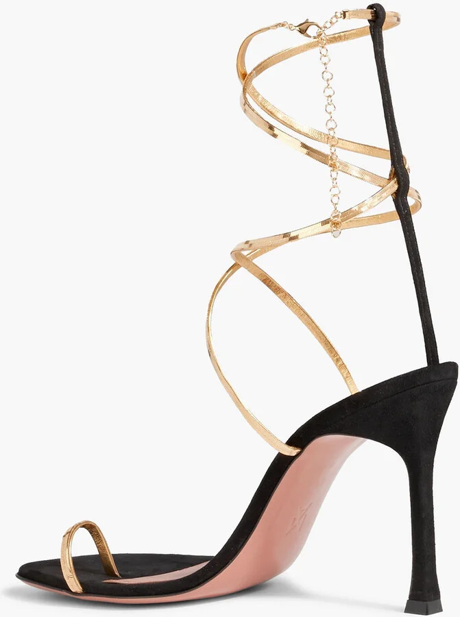 Henson chain-embellished suede sandals - Image 3