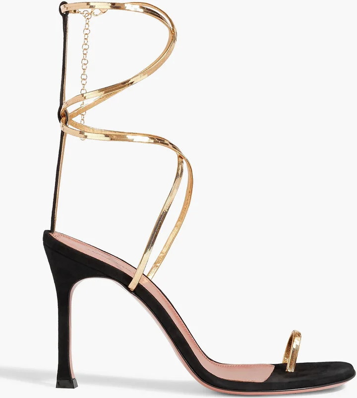 Henson chain-embellished suede sandals