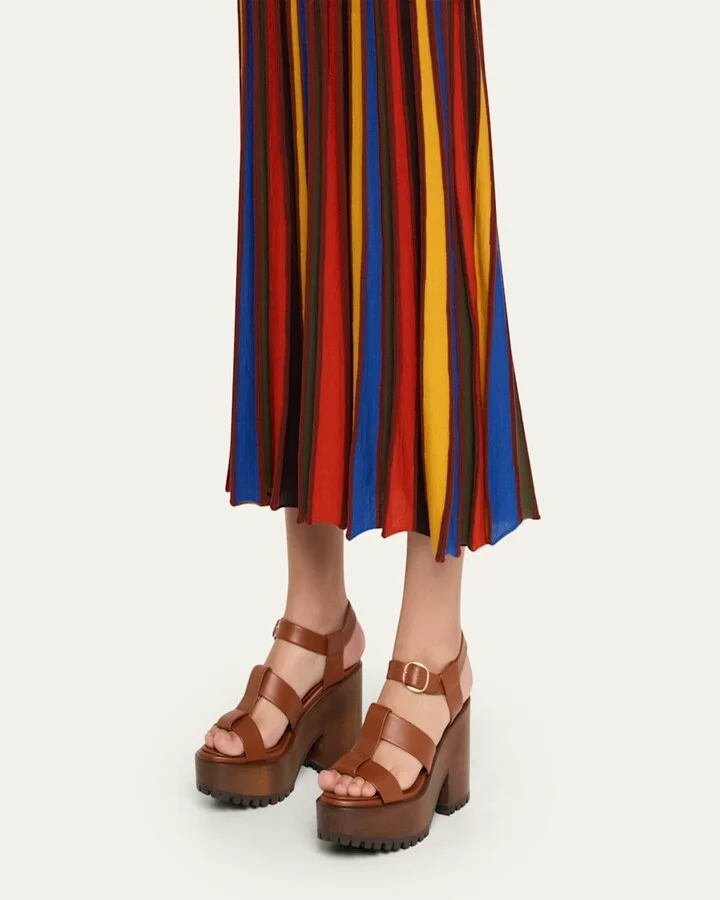 Hera Leather Platform Block-Heel Sandals - Image 2