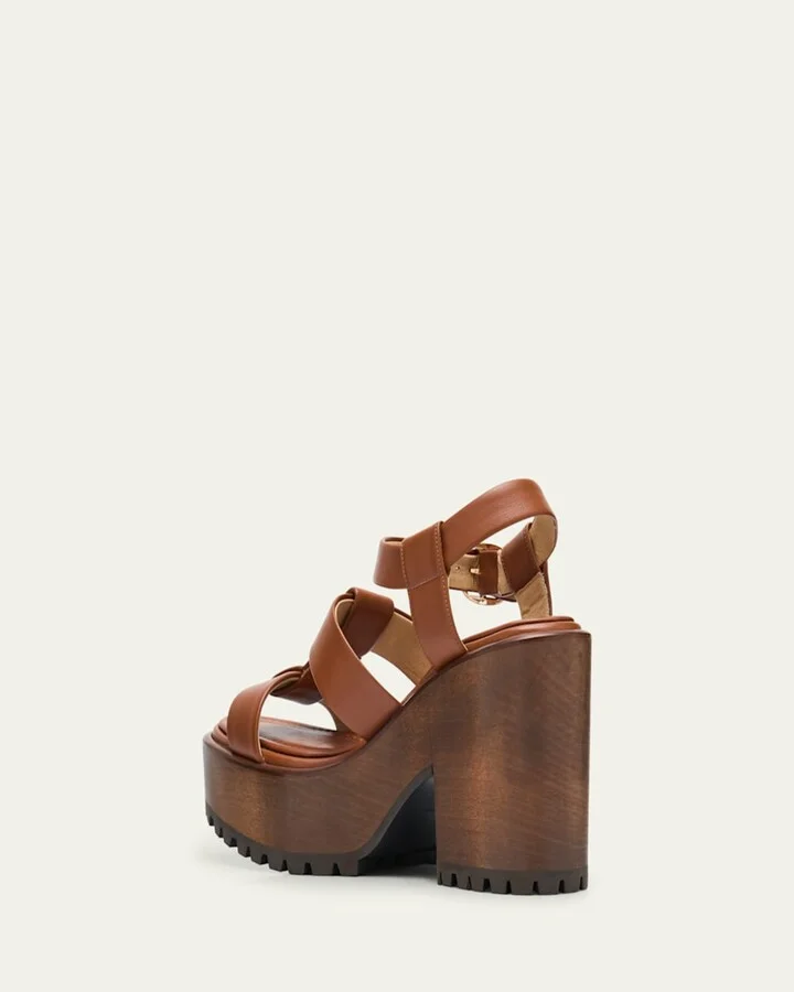 Hera Leather Platform Block-Heel Sandals - Image 8