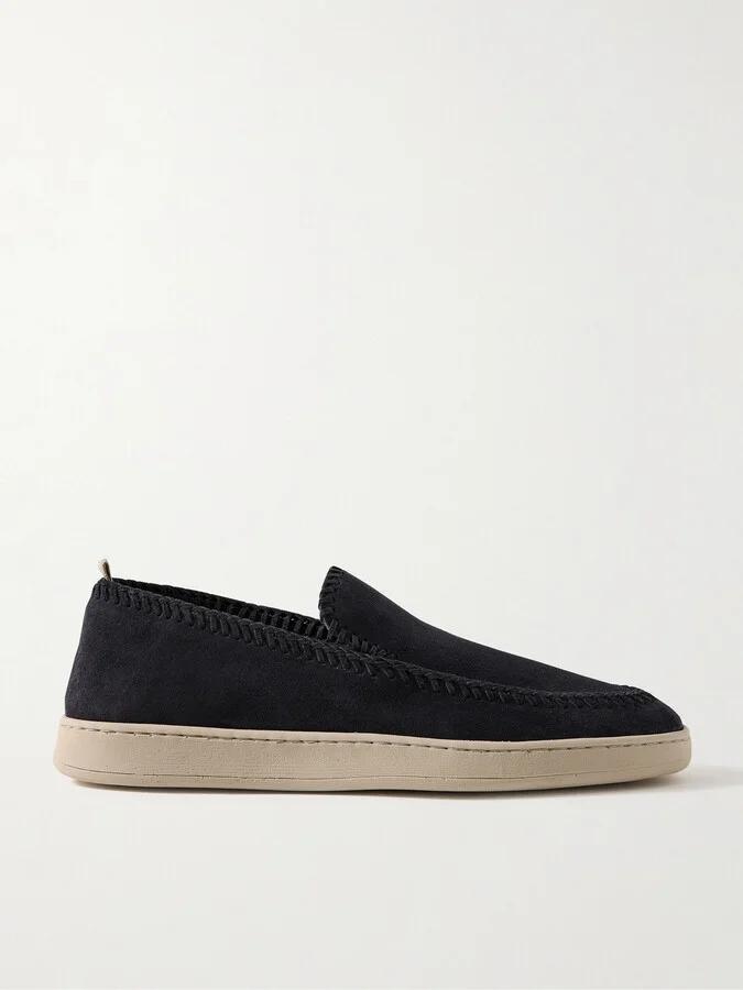 Herbie 011 Whipstitched Suede Loafers