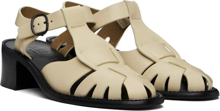 HEREU Beige Pesca Heeled Sandals - Image 4