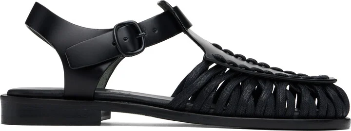HEREU Black Alaro Sandals