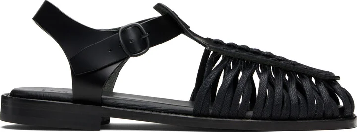 HEREU Black Alaro Sandals